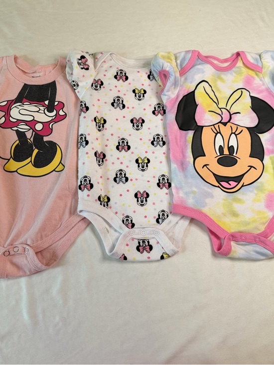 Disney Other - Disney Minnie Mouse Pink & White Girls One-Piece‎ Bodysuits - 3-Pack
